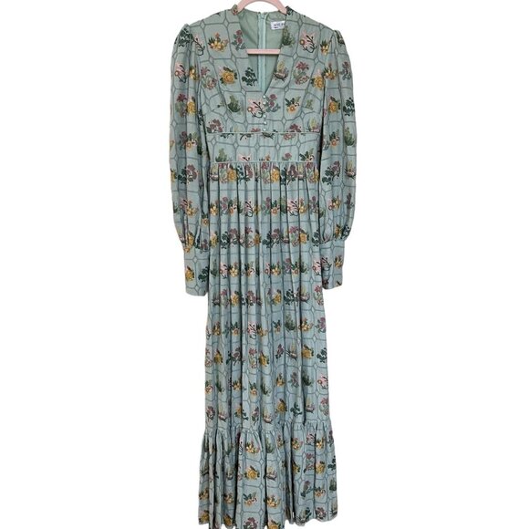 Mac Duggal Dresses & Skirts - Mac‎ Duggal Dress Gown Size 2 Boho Cottage Peasant Floral Embroidered